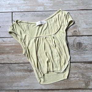 green LA brand crop top
